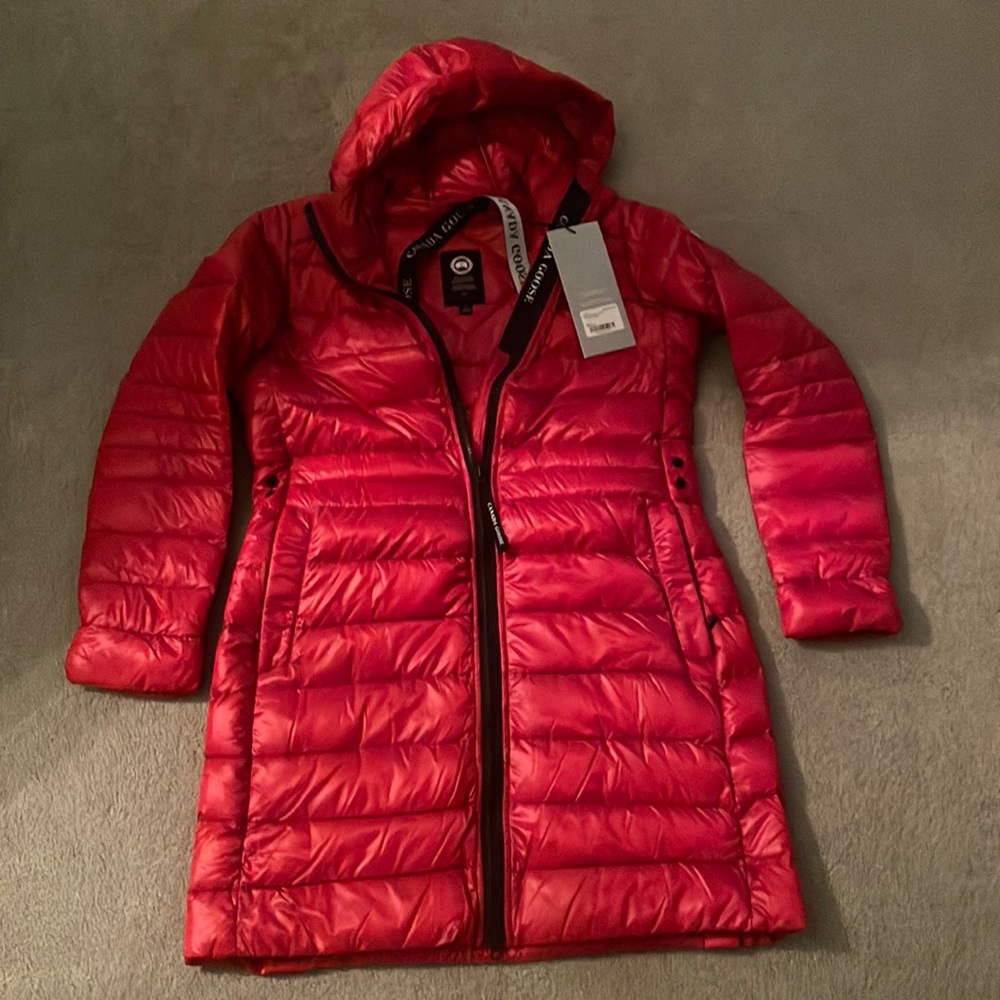 Cypress Hooded Down Red Canada Goose Women’s Jacket